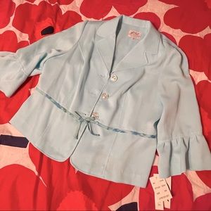 NWT GSA Collection blue peplum blazer size 18W